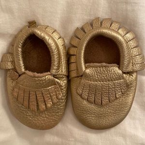 Freshly Picked Gold baby moccasins
